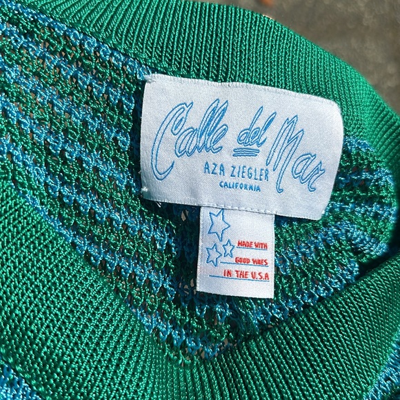 Calle Del Mar Crochet Striped Pants Sz Small - Picture 3 of 4